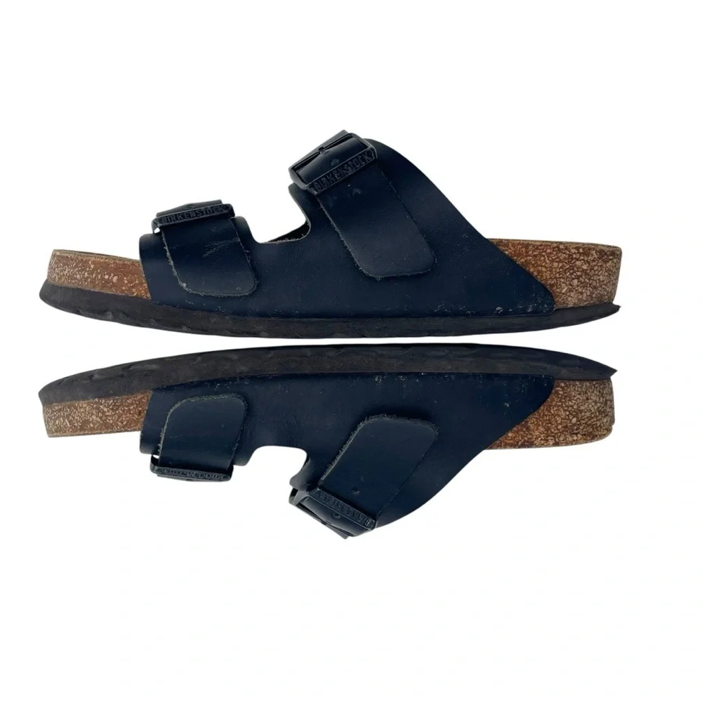 Birkenstock Arizona sandals leather buckle black 5.5 - Picture 6 of 8